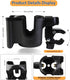 360Rotatable Universal Stroller Cup Holder with Phone Holder, Bottle Holder with Strong Clip, Accessories for Stroller