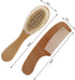 Generic Set Sperrins Baby Hair Brush and Comb for Newborns & Toddlers,Natural Soft Goat Bristles and Wooden Handle