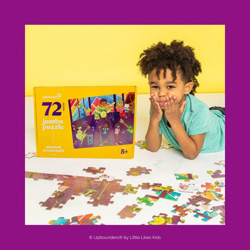 Musical Crossroads Kids Puzzle, 72 Piece Jumbo Jigsaw for Ages 5-9, Music Themed