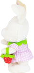 10" Cuddle Barn Animated Easter Bunny Plush - Bouncing Buttercup | Musical Dancing Rabbit with Strawberry Bag |