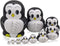 Moonmo 10pcs Animal Pattern Wooden Nesting Toys - Russian Nesting Dolls Matryoshka Stacking Dolls (Penguin)