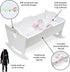 Badger Basket Toy Rocking Doll Bed with White Bedding and Personalization Kit for 20 inch Dolls - White Rose