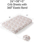 2 Pack, Pack Pack 38'' 26'' TILLYOU Muslin Mini Crib Sheets and Play Mattress Sheets Fitted for N Play, x Sheet