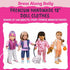6pc Horseback Riding Outfit for 18" Dolls - Equestrian Set with Clothes & Accessories