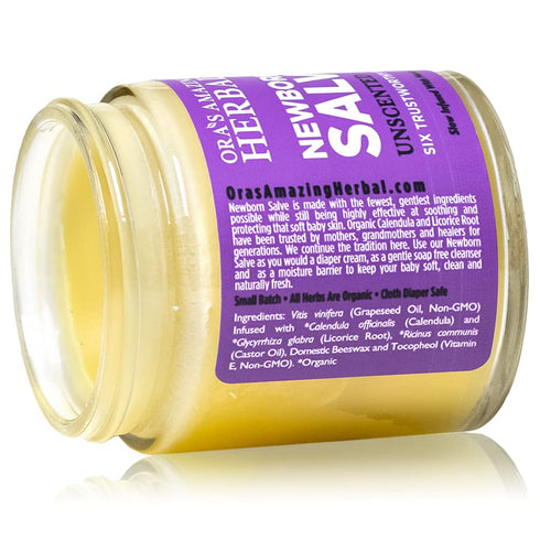 1 4 oz Ora's amazing Herbal, Newborn Salve, Diaper Rash Cream, Calendula Baby Balm, EWG Verified Baby Ointment, Acne