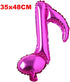 Musical Notes Foil Mylar Balloons, Wedding Birthday Party Supplies, Inflatable Decorations (Single Note)
