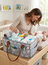Moteph Extra Large Diaper Caddy, Craft, Toy Organizer with Zip-Top Cover with Waterproof Wet/Dry Bag - Perfect for Baby