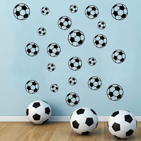 43 Pcs Soccer Stickers - Kids Soccer Ball Stickers Decals for Kids Room, Football Wall Decal Sticker Vinyl Art