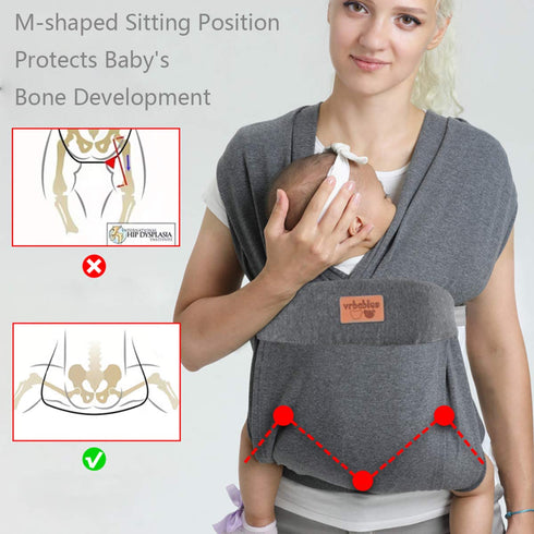 Ergonomic Baby Carrier for Newborns to Toddlers, Skin-Friendly and Soft Front Baby Carrier Wrap, Easy Breastfeeding