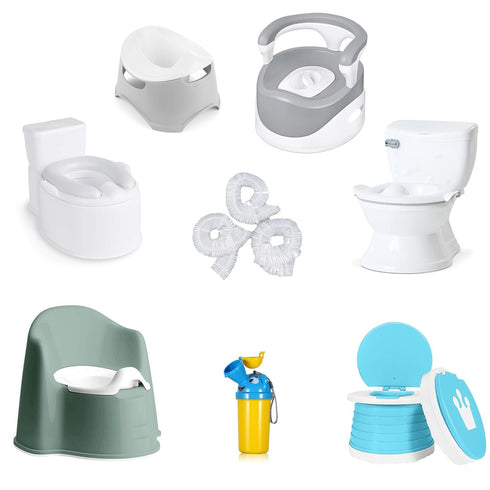 Cover,17x8Inches,Clear OULIGET Potty Chair Liners with Elastic, Portable Potty Training Bags, Potty Refill Liners