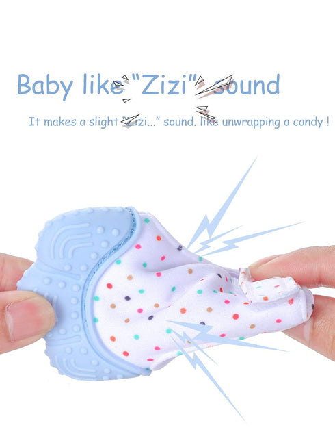 Giftty Teething Mitten Chew Mitt Baby Teether Glove - Self Soothing Toy for 0-6 Months