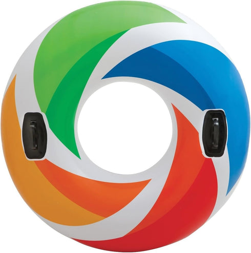 Intex Color Whirl Swimming Pool Float Tube with Handle 48 inch