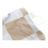 Handcrafted Plush Mini Baby Blanket Pacifier Holder - Tan & White Checked