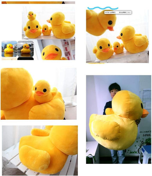 VIDOSCLA Yellow Duck Stuffed Plush Pillow Animal Dolls, Super Soft Huggable Toy Gift for Children