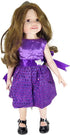 TianBo 18 Inch 18 inch ZK07 Doll Clothes Doll Accessories - Beautiful Purple Dress with Dots Outfit Fits Gril Dolls