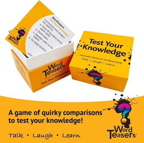 Test Your Knowledge - Random Knowledge Trivia Game for Adults & Kids - Fun & Interesting Trivia Card Game for Family Game Night - A Great Car Trivia Game - 150 Fun Fact Cards