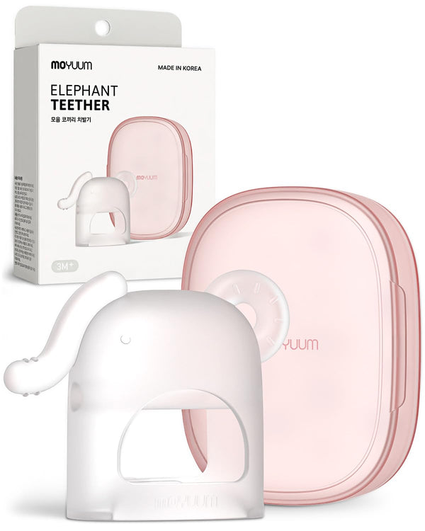 Moyuum Silicone Elephant Grip Hand Teether Toy | Made in Korea, Provides