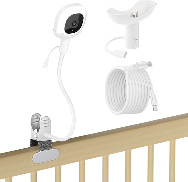 tihii Upgraded Baby Monitor Clip Charger Mount for Nanit Pro/Plus/Original Cameras with Type-C