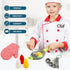 Set Chef Costume for Kids, Cook Role Play Dress -Up With Realistic Kitchen Toys, Pretend Chef Outfit for Halloween
