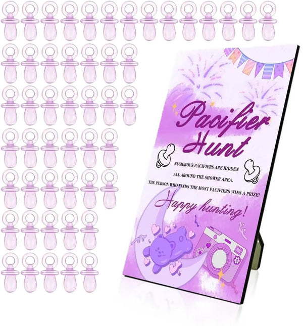 Rafleta Baby Shower Games, Baby Shower Decorations, 1 Baby Pacifier Hunt Sign and