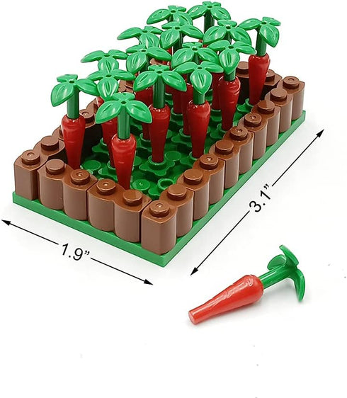 Cropland Set Farm Field Accessories Building Blocks Playset for Kids 6 Years Old, Harvest Seasonal Kits