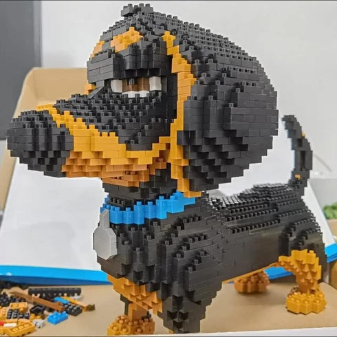 Building Block Animal Dogs, 2100 Pieces Micro Mini Block Dog Set, DIY 3D Toy for Kids or Adults