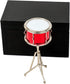 Miniature Snare Drum with Case, Mini Percussion Musical Instrument, Dollhouse Model Christmas Ornament Gift