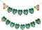 OU RUI Hawaiian Party Happy Birthday Banner, Tropical Luau Party Palm Leaf Decorations