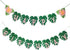 OU RUI Hawaiian Party Happy Birthday Banner, Tropical Luau Party Palm Leaf Decorations