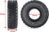 MOHERO 4PCS 1.0" Mud Grappler Rubber Tyre 1.0 Wheel Tires 62 * 22MM for Axial SCX24 90081 AXI00001 002 004 005 006 RC Crawler Car (A Style)