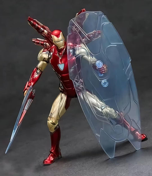 10th Anniversary 7 Inch Deluxe Collector Superhero Action Figure, Metal Painting, 20 Joints (MK85)