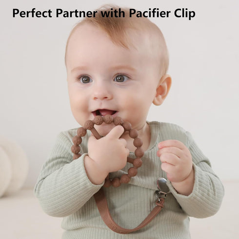 3 Pack 0-6 6-12 12-24 Ring Teether Baby Infant Toys, Baby Essentials, Silicone Teething Ring Toys for Babies Months