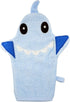 JN&LULU Baby Organics Bath Mitt, Toddlers Bath Cotton Soft Scrub Loofah Baby Shower Gifts (Shark)
