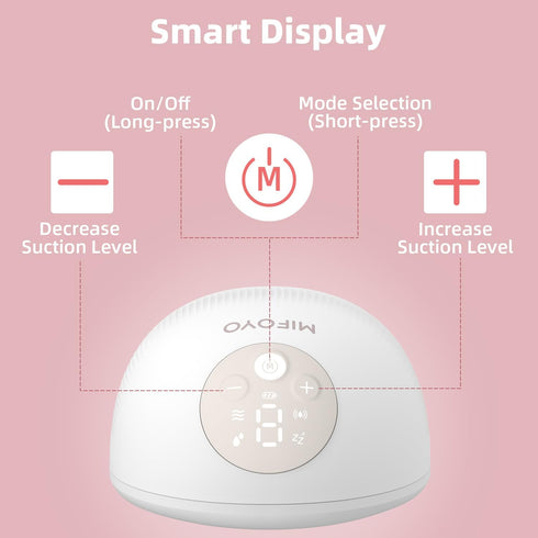 MIFOYO 4 9 24mm 1 Pack Breast Pump, Wearable Breastfeeding Pump, Electric Breast Pumping, Hands Free Breast Pump
