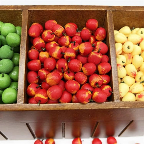 SXFSE 1:12 10 Set Dollhouse Decoration Accessories, Dollhouse Pcs Farm Props Kitchen Miniature Food Play Fruit (Red