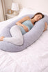 Generic 140x80cm Luxury U Shaped Body Pillow for Pregnancy - Soft Velvet Maternity Pillow for Sleeping & Nursing