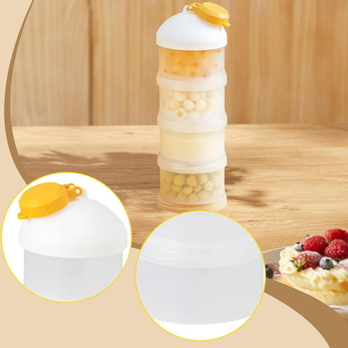 DimyFew 4 Formula Dispenser Milk Powder Container, Bottle,Large Capacity,Protein Powder Container Kids Snack Storage