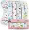BLESSIQUE INTERNATIONAL Blessique Baby Burp Cloths 5 Pieces 100% Cotton Muslin Soft Absorbent Burping