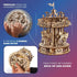 UGEARS Carousel Wooden Mechanical 3D Model, Self-Assembling Craft DIY Kit for Adults and Teens