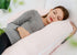 INSEN Velvet C-Shaped Pregnancy Pillow in Warm Pink