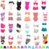 BARWA 5 Sets Swimwear Swimsuit Beach Bikini Bathing Clothes with Shoes for 11.5 Inch Doll