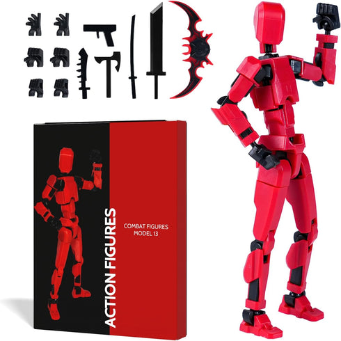 Rolling Art Action Figure Set, Model 13 Action Figure Multi-Jointed Movable,Gift Box Packaging, a