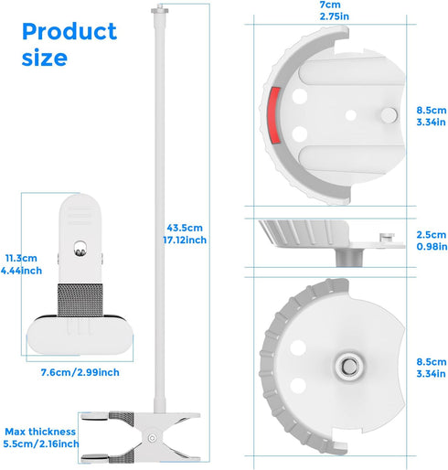 Ybludiy S2/V43 V43/S2 1/4 Babysense HD Baby Monitor Mount,Flexible Bracket Compatible Babysense Monitor Bracket