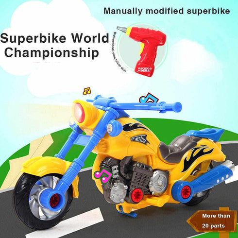 Liberty Imports Kids Take Apart Toys - Build Your Own Motorcycle Vehicle Construction Playset with Tools