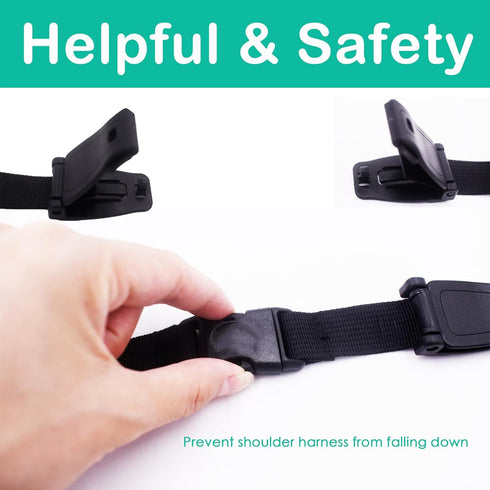 LiXiongBao 2 Carrier,Schoolbags(Black) Pcs Seat Chest Harness Buckle,Anti Escape Seat Strap Baby Harness Chest Buckle