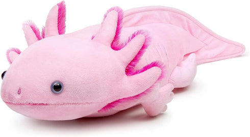 Soft Axolotl Plush Toy, 19 Inch Cute Salamander Stuffed Animal, Kawaii Plushie Gifts for Kids and Youth (Pink)
