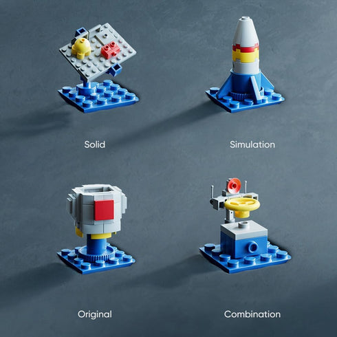 Vilbocr Space Shuttle Toy Building Blocks, 107Pcs Aerospace Kit for Boys 4+ Years, Compatible with Other Building Toys
