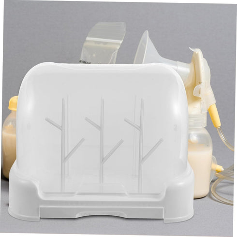Countertop Bottle Drying Rack with Dustproof Cover Space-Saving Organizer for Bottles Pacifiers Accessories Fast