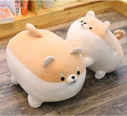 Auspicious Shiba Inu Stuffed Animal Plush - 15.8'' Cute Corgi Dog Pillow and Toy, Soft Kawaii Gifts for Boys and Girls