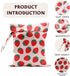 CSHVJ 12x10 Inch, Summer Strawberry Wet Bags Waterproof Travel Laundry Bags, Washable Reusable Wet Dry Bag for Swimsuit